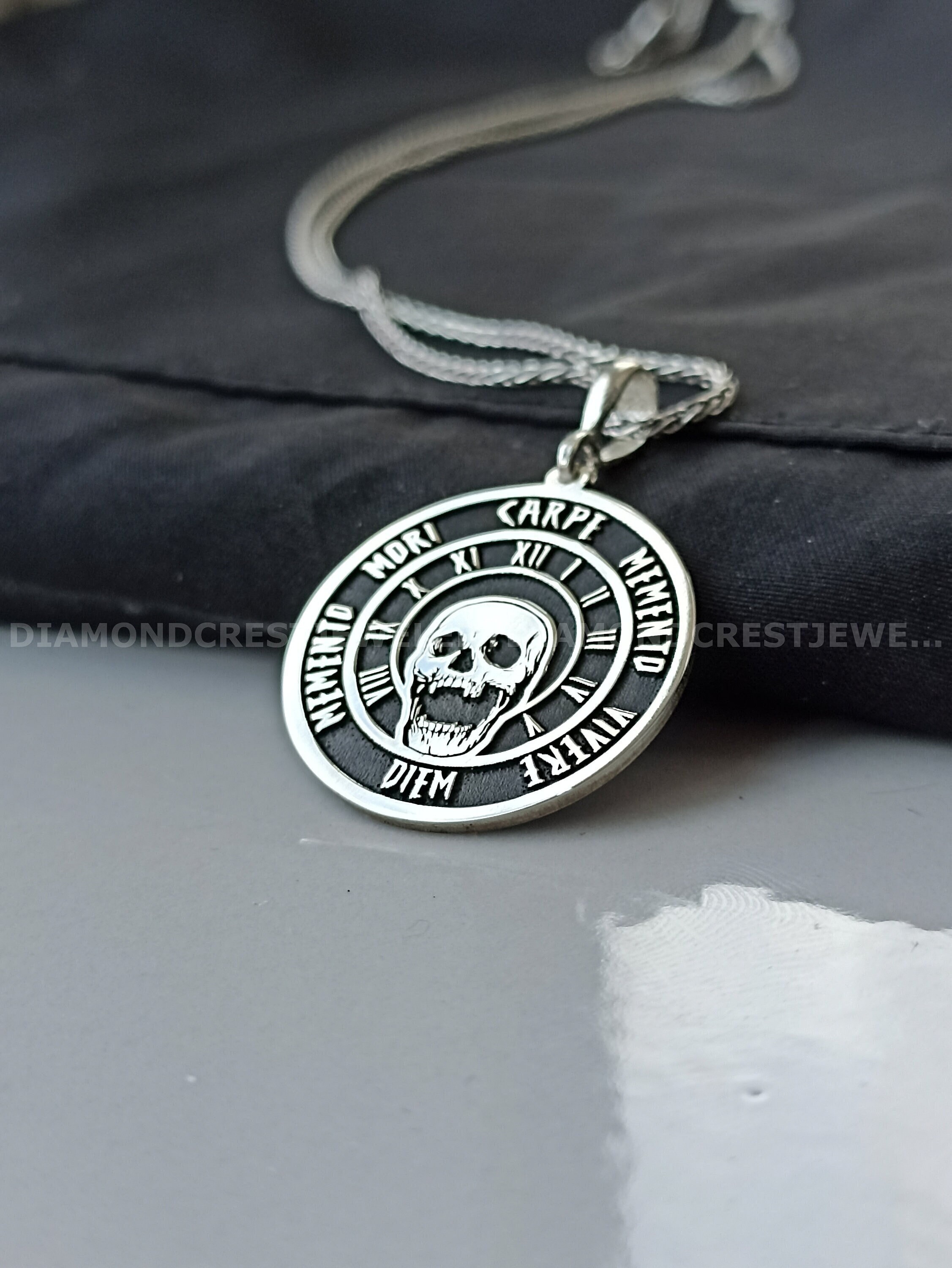 Carpe Diem, Memento Vivere, Memento Mori, Tempus Fugit, Necklace,Stoic Necklace,Carpe Diem Pendant,Memento Mori-Carpe Diem Pendants,