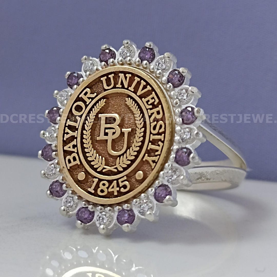 Personalized College Class Ring: 925K Silver, Custom Logo - Etsy