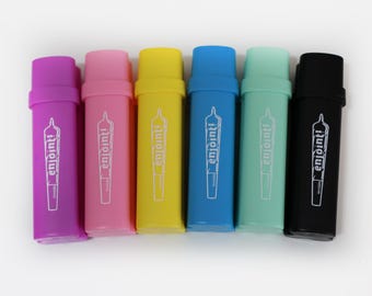 enjoint! case for joints and lighter | holder tubes | plastic joint | waterproof smell proof travel smoker case  | blunts storage