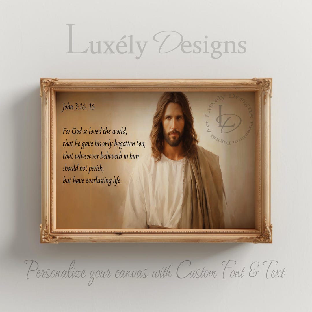 Jesus Design Scripture Custom, Christian, Bible Verses, Jesus Portrait Painting, God, Lord ...