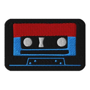 Cassette patch iron on cassette applique retro patch 80s patch vintage iron on patch old school iron on patch rock music patch
