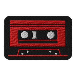 Cassette patch iron on cassette applique retro patch vintage iron on patch old school iron on patch rock music patch 80s patch