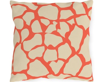 Coral OUTDOOR Throw Pillow, Decoración del hogar, Decoración del patio, Almohada de tiro, Almohada impermeable, Regalo de mamá, Almohada decorativa para patio, Estampado animal