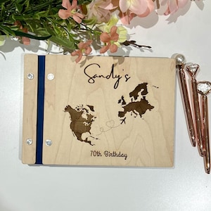 Livre d'or de mariage personnalisé en bois, parfait pour les photos et les messages sincères, photomaton, album photo, album de mariage