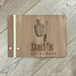 Libro de recetas para papá, regalo personalizado, álbum de recortes, regalo para parejas, regalo de aniversario para parejas, regalo de San Valentín para él.