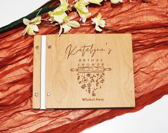 Libro de recetas de madera personalizado: Libro de cocina familiar grabado, regalo para despedida de soltera