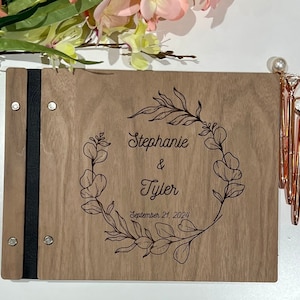 Personalized guestbooks for wedding - Custom wooden wedding guestbook, Custom wooden guestbooks gift for bride and groom, gift for wedding