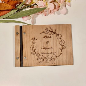 Wedding Wooden Vow Books, Wedding Gift, Booklets for Bride and Groom, Engagement Celebration, Couples Books
