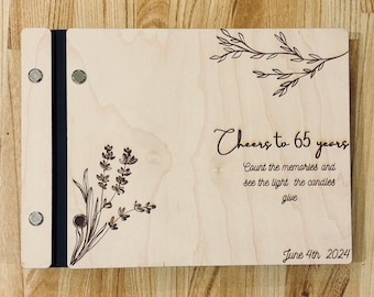 Birthday Keepsake book -  60th birthday, Custom Guest book, 30th birthday, 70th birthday, 80th birthday, 40th birthday, 50th birthday