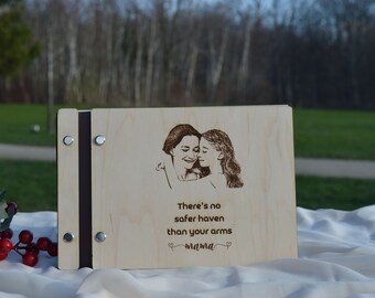 Graviertes Foto Memory Buch, personalisiertes Muttertagsgeschenk