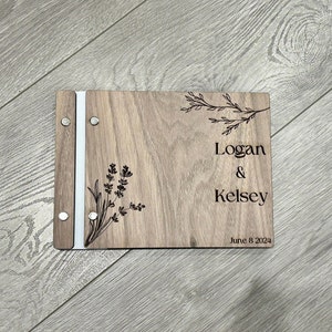 Wooden Wedding Guest Book - Personalized Laser Engraved, Perfect for Photos and Heartfelt Messages, Photobooth, Photo Album, Wedding Album