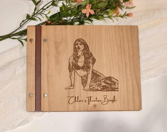 Personalized Wooden Adventure Guestbook: Engraved Keepsake