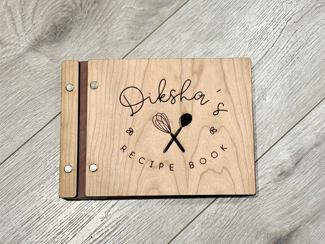 Personalized Wood Recipe Book: Laser Engraved Family Cookbook - Etsy