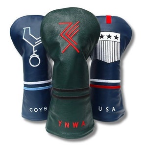 Liverpool Driver Head Cover | Genuine Leather | Supporters Golf | Fits Driver & 3 Wood | Gift Guide | Premier League | Christmas Colorway