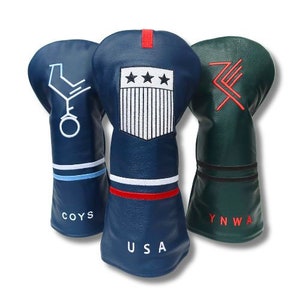 Funda de cuero para cabeza de golf de EE. UU. / Compatible con driver y madera 3