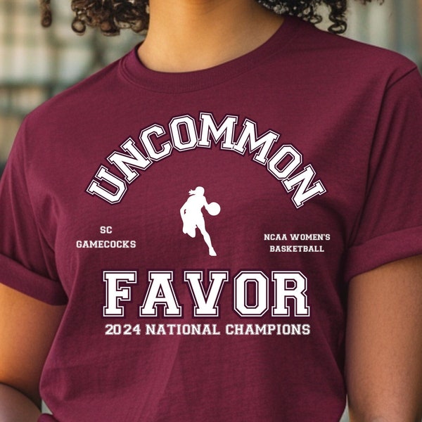 Uncommon Favor Women's NCAA Basketball T-shirt Gift for Athlete South Carolina Gamecocks