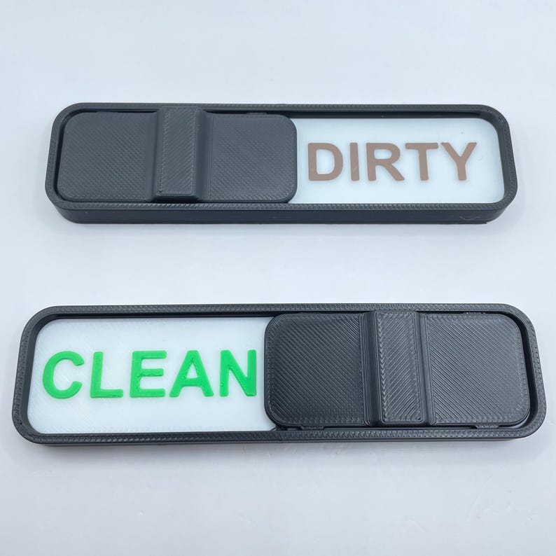 3D Printed Dishwasher Clean Dirty Slider, Magnetic Indicator - Etsy