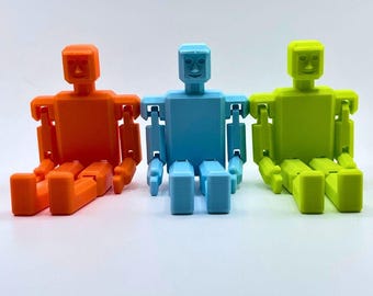Fidget Man 3D Printed Flexible Stress Relief Sensory Toy for Kids & Adults Gifts