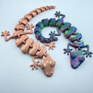 Lizard Articulated 3d Printed Fidget Flexi Sensory Toy ADHD