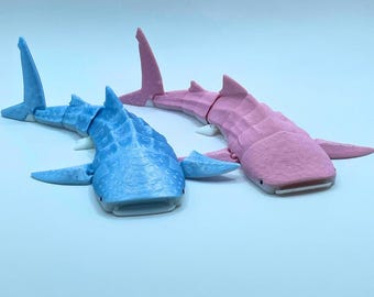 Whale Shark 3D Printed Articulated Fidget Toy Gift