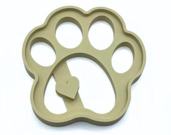 Cookie Cutter Dog Paw Loveheart, 3D Printed Baking Accessory