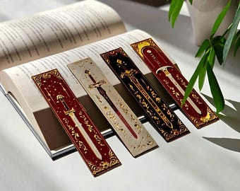 Elven Blades Bookmark 3D Printed Gift Set for Books Journals
