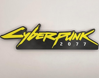 CyberPunk 2077 Sign, 3D Printed Video Game Shelf / Desk Art, Display Ornamental, Memorabilia