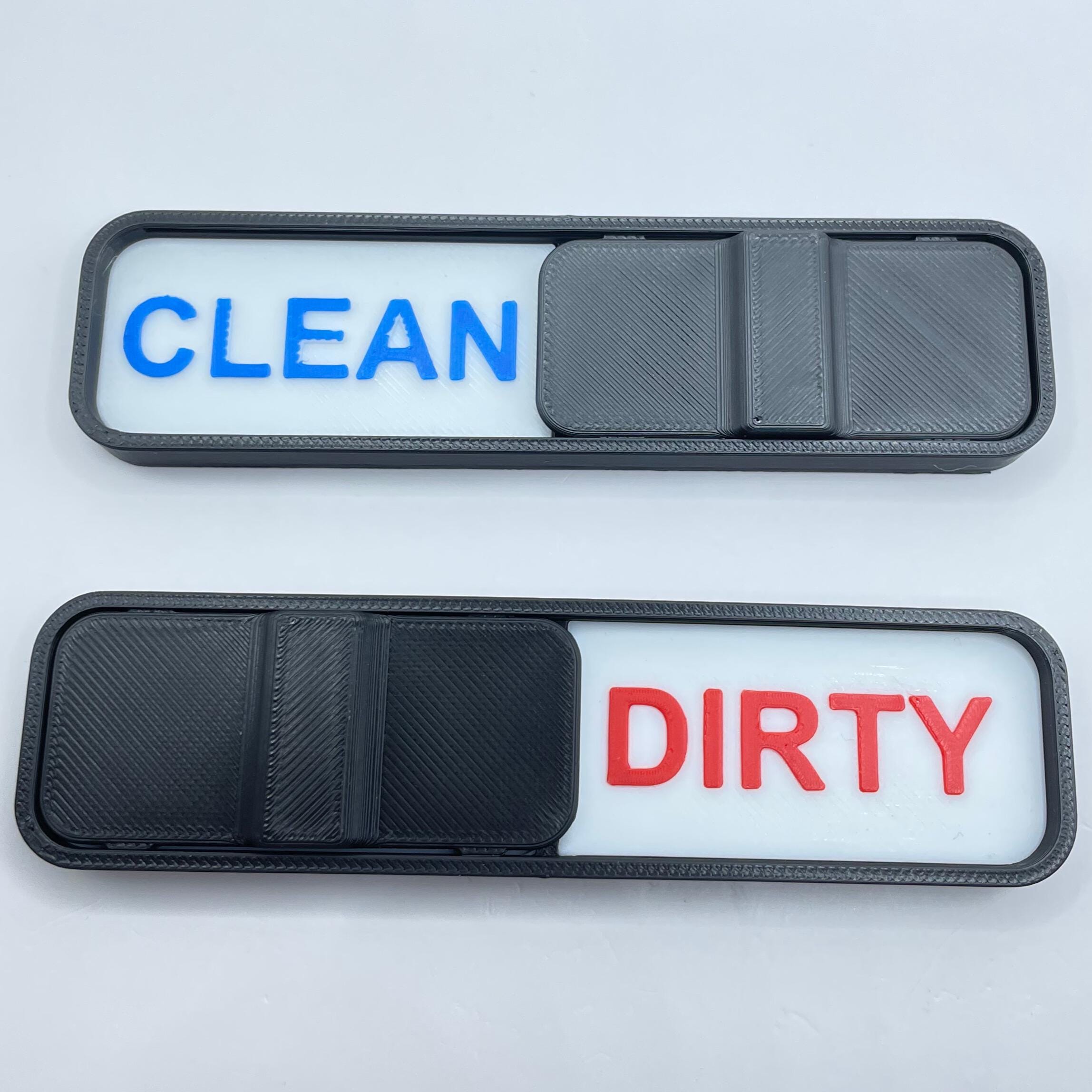 3D Printed Dishwasher Clean Dirty Slider, Magnetic Indicator - Etsy