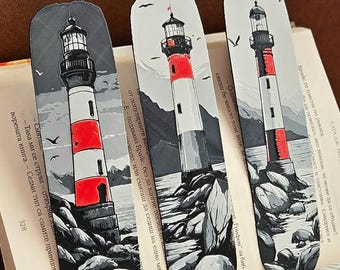 Lighthouse Bookmark 3D Printed Gift Set for Books Journals