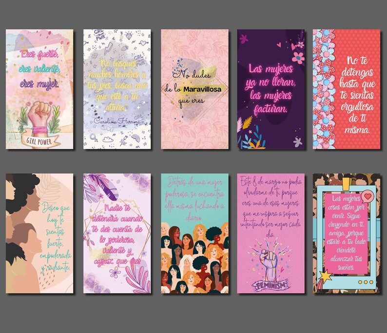Poderosa Background Instagram Templates Canva, Women's Day, Posts and Stories, Womens Day ...