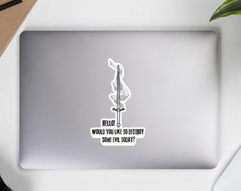 Would you like to destroy some evil today? Nightblood, sticker, decal, Brandon Sanderson, Stormlight, Warbreaker, Kindle, notebook, laptop