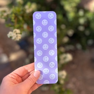 Happy Face Bookmark, Smiley Face Bookmark, Girlie Bookmarks, Cute Bookmark, Bookmark for Reader, Gifts for Book Lover, Double Sided Bookmark