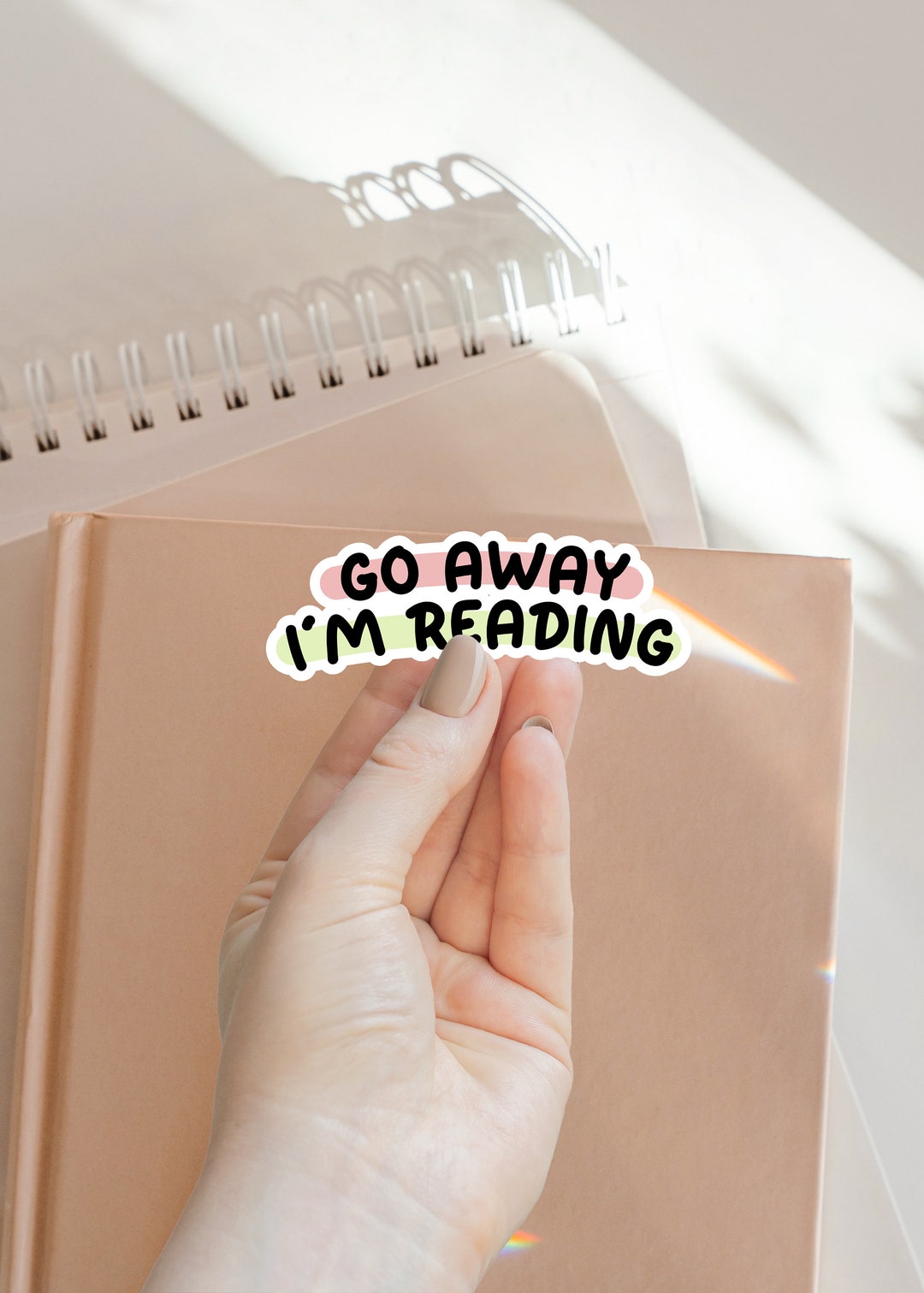Go Away I’m Reading Sticker, Book Gift, Bookish Merch, Kawaii, Kindle ...