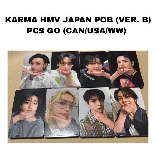 Official Stray Kids SKZ Karma HMV Japan POB Photocards Version B