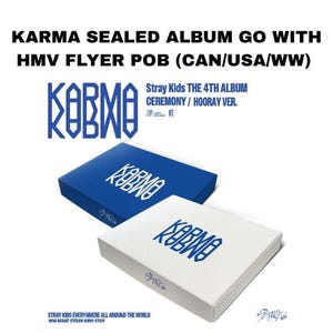 Official Stray Kids Sealed Album Karma Ceremony and Hooray Version with HMV Japan Flyer POB