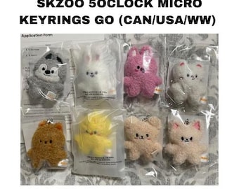 Official Stray Kids SKZOO X SKZ 5 O'clock Micro Plush Keyrings - Etsy