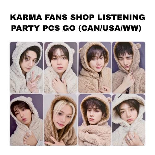KARMA StrayKids FANS SHOP 店舗特典 コンプ Official Stray Kids SKZ Karma Fans Shop Listening Party POB