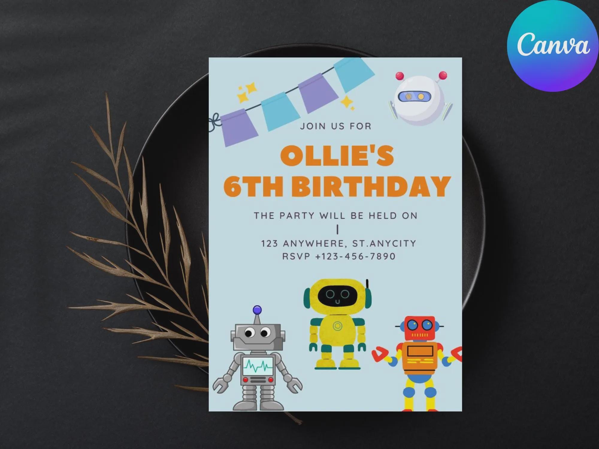 Robot Birthday Invitation, Video Game Astro Party (digital Download) - Etsy