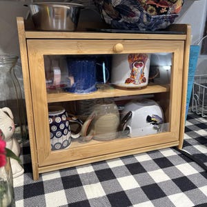 Wooden Bread Box Wooden Handmade Bread Box Antique Bread Box Bread Baker Gifts Bread Storage Vintage Bread Box Kitchen Organizer