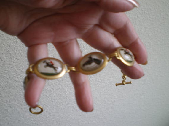 Delightful Vintage Horse and Rider Bracelet, horse
