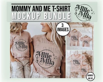 Mommy and Me Shirt Mockups Mama und Me Tshirt Mock Up Mama Tochter rosa T-Shirt Mockup Muttertag Geschenkidee Kind T-Shirt Digital Download
