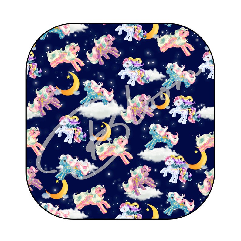 Cartoon Fabric, Ponies Fabric, Unicorn, Kids Cartoon Fabric, Ponies ...