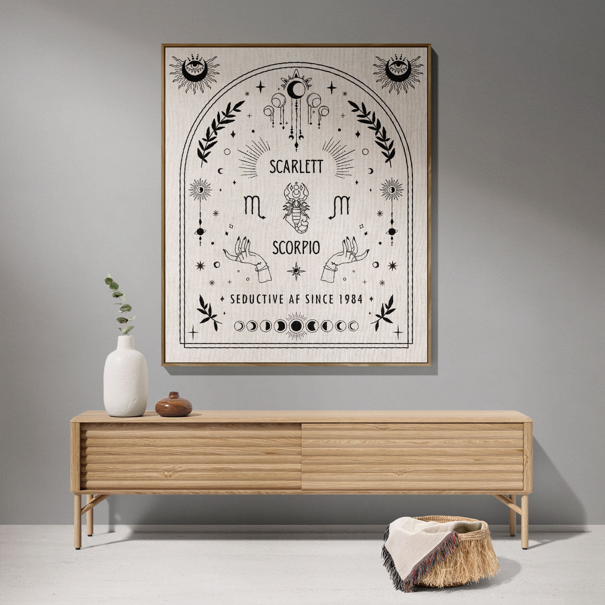 Scorpio Throw Blanket, Personalized 40th Birthday Gift for Her, 50th ...