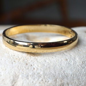 18k gouden of gerhodineerde scharnierende armband – Elegant minimalistisch ontwerp • elegante en tijdloze sieraden