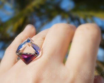 Dulcis リング, ハートカット, パヴェ, ハート, ブルー | Swarovski
