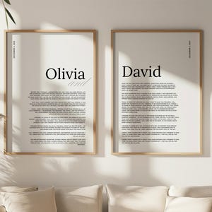 One year wedding anniversary gift, Wedding vows art print poster, Personalized vows Poster, your vows art print, First anniversary gift