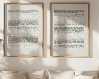 Personalisierte Hochzeit Gelübde Set Benutzerdefinierte Kunstdrucke Individuelle Her Seine Gelübde Geschenk, gerahmte Gelübde, Vintage Schreibmaschine Poster Hochzeitsjubiläum Geschenk