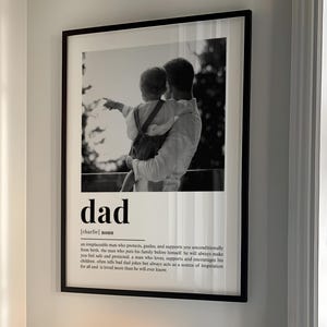 New Dad Gifts, PERSONALIZED DAD DEFINITION Print, Personalized Father's Day Gift for Him Unique Gift for Dad from Son or Daughter Keepsake