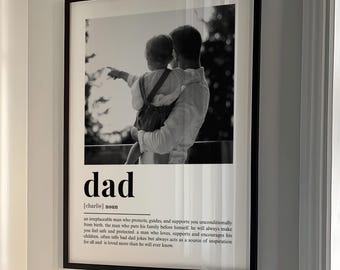 Nouveaux cadeaux pour papa, impression personnalisée de définition de papa, cadeau personnalisé de fête des pères pour lui, cadeau unique pour papa, souvenir de fils ou de fille
