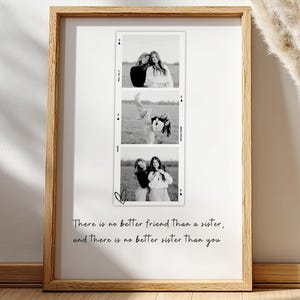 PERSONALISED SISTER Print, Gift for Sister, Custom Gift for Sister with Photo, Best Friend/Sister Birthday Gift, Sister Photo Print Gift